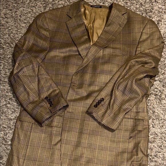 Hart Schaffner Marx Brown Plaid Blazer - Picture 1 of 6